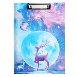 Планшет с прижимом формат А4 картон "Космос", МИКС