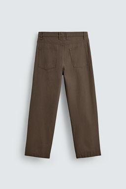 WASHED STRAIGHT-LEG TROUSERS - Zara фото 8