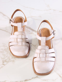 Босоножки 5035.23663bе.Вакса пудра+коричневый