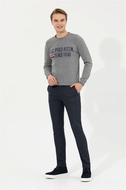 Мужские темно-синие брюки из плотной ткани - U.s. polo assn фото 8