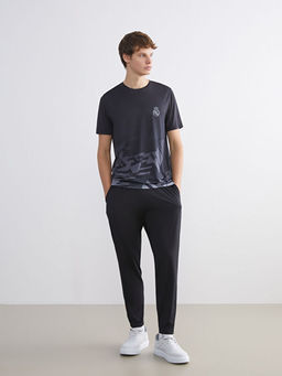 Bisiklet Yaka Real Madrid Bask?l? Erkek Taraftar Ti??rt