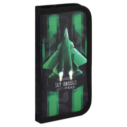 Пенал школьный Феникс+, арт.65659/ 24 ИСТРЕБИТЕЛЬ (без наполнения, 10x20x2,5 см, полиэстер, молния,