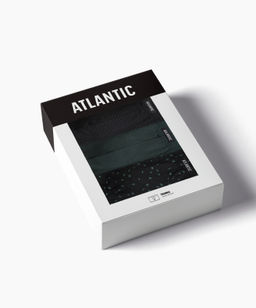 ATLANTIC 3MH-196 Трусы шорты Forest - набор 3 шт. черный + изумрудный + черный  фото 8