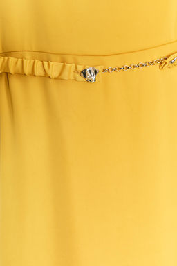 BELTED SATIN MIDI DRESS - Zara фото 16