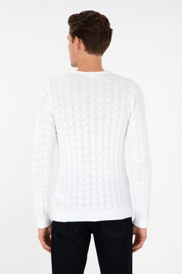 Мужской белый базовый свитер - U.s. polo assn фото 5