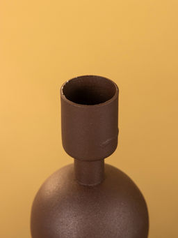 Подсвечник на 4 свечи на тарелке со сферами, 25.5×22.5×32 см, шоколад