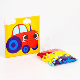 Картина помпонами Трактор, 20 х 20 см - Школа талантов фото 2