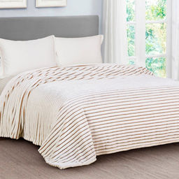 Плед/покрывало 240х200см Белый тигр-004, велсофт Мармари полоса, высокий ворс, полиэстер 100%, плотность 350г/м2, упаковка пояс бумажный, Домашняя мода (Россия)