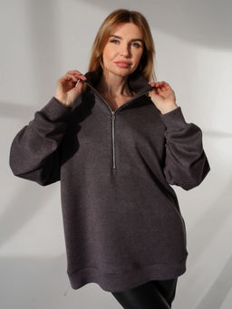 Джемпер трикотажный женский, графит - Inzibe фото 6