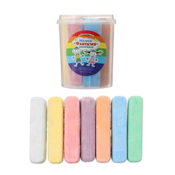 Мелки цветные для асфальта 7 штук Фантазия, брусок