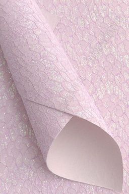 Кожзам с блесткими "Кружево" А4 (5 листов) SF-5988, светло-сиреневый №1