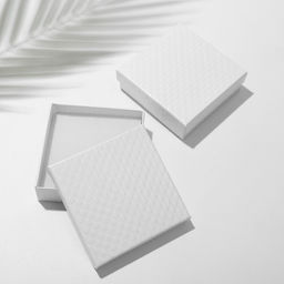 Цена за 6 шт. Коробочка подарочная под набор «Стёганая», 9×9×2 см, белая