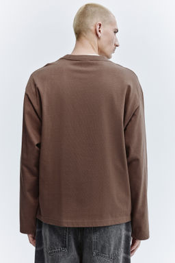 Camiseta de punto de manga larga Oversized Fit - H&m фото 7