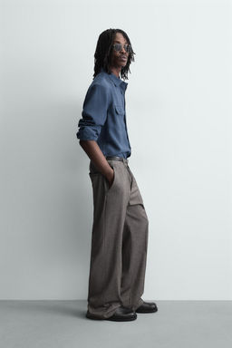 FLOWING SHIRT WITH POCKETS - Zara фото 4