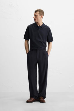 WASHED TEXTURED PIQUE POLO SHIRT - Zara фото 15