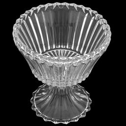 Конфетница стеклянная "Прага" 1л, д17см, h18см, внутренний д16см, основание д12см, на ножке, в коробке (Китай)