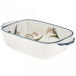 Ландыши Блюдо (шубница) фарфоровое 232х134х57мм, с ручками, с деколью, отводка, в индивидуальной коробке (Китай) - Домашняя Мода фото 9