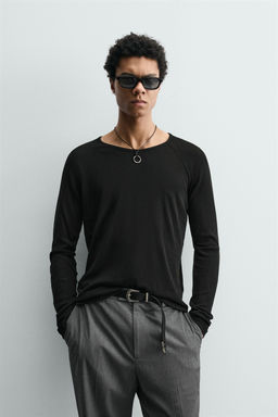 CAMISETA SLIM FIT LIGHTWEIGHT / Antracita oscuro - Zara фото 2