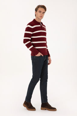 Erkek Regular Fit Polo Yaka Bordo Kazak - U.s. polo assn фото 11