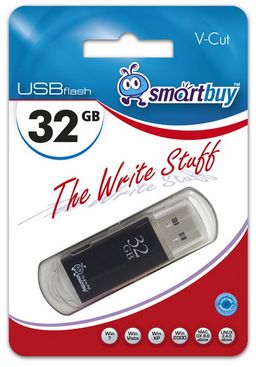 Флеш-накопитель 32Гб "Smartbuy V-Cut" Black