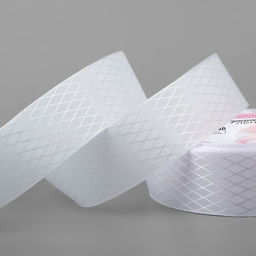 Цена за 2 шт. Лента декоративная Ромбы, 25 мм 9,1 0,5 м, цвет белый