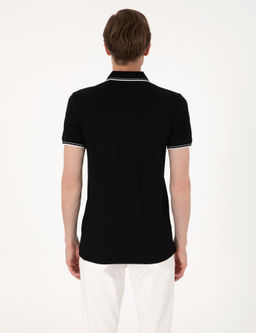 Siyah Ultralight Kuma_ Slim Fit Polo Yaka Ti__rt