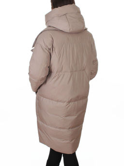 Z24-829 BEIGE Куртка зимняя женская оверсайз (200 гр. тинсулейт)