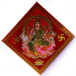 Салфетка денежная Лакшми уп-2шт 10см-10см дарует процветание и изобилие