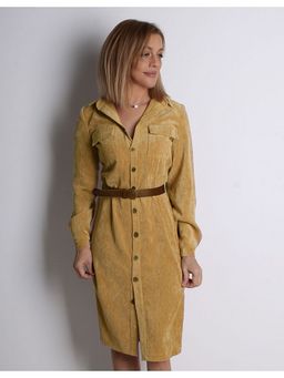 СНОВА В НАЛИЧИИ 00829 Платье из вельвета песочное - Zephyr фото 2