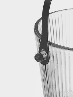 Ведро для льда «Риф», 900 мл, 15.5×14×13.5 см, с щипцами, стекло, прозрачное