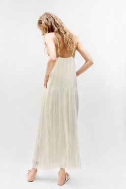 VESTIDO LENCERO BORDADOS / Crudo - Zara фото 5