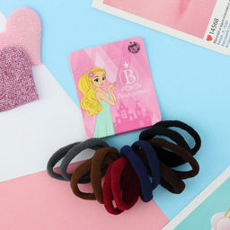 Цена за 6 шт. Резинки для волос «Махрушка», набор 12 шт., тёмные тона, 3.5 см