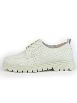 03-PDD161-3 LT. GREEN Полуботинки женские (натуральная кожа)