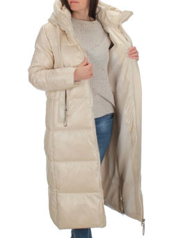 22-116 LT. BEIGE Пальто зимнее женское (200 гр. тинсулейт) - Фабричный китай фото 6