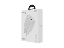Зарядное устройство сетевое Vixion "VH-11" 3.0А (EN00000010) 36W, 2 выхода Type-C PD, белое