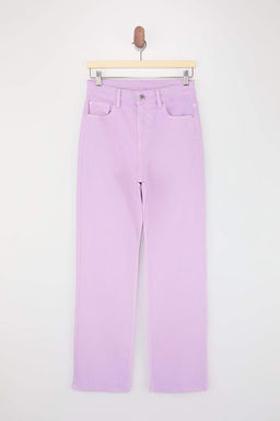 Limited Edition Lila Yuksek Bel Straight Jeans TWOSS26JE00241 - Trendyolmilla фото 5