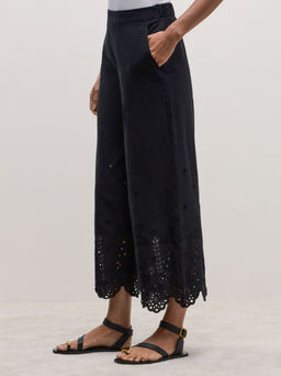 Брюки-кюлоты из хлопка с вышивкой / Zarina  фото 4