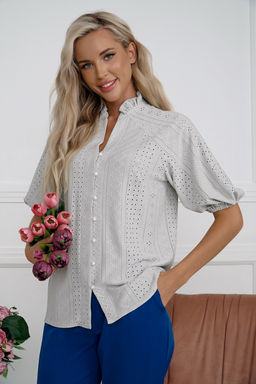 Рубашка Open Style 6875 серый