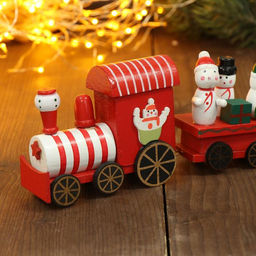 Сувенир Новогодний поезд, 39,5 см - Лесная мастерская фото 2