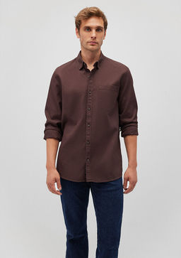 Kahverengi Gomlek - Mavi фото 2