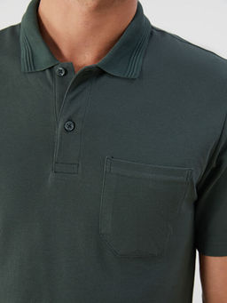 Polo Yaka K?sa Kollu Pike Erkek Ti??rt