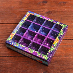 Цена за 5 шт. Упаковка для конфет 16 шт Яркий Новый Год, 17,7 х 17,7 х 3,8 см - Simaland фото 12