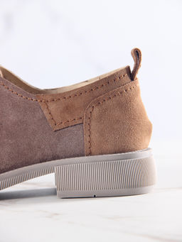 Полуботинки туфли EDART 205.патриция ka. серо-корич светло-коричневая замша фото 9