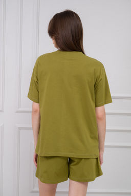 Пижама женская из кулирки Дива хаки макси - Амадэль фото 12