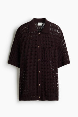 C?rdigan de algod?n efecto crochet