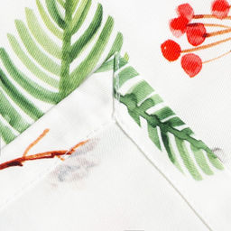 Набор сервировочных салфеток с декоративными кольцами С Новым Годом, 40?40 см - 4 шт., 100% хлопок, саржа 190 г/м?