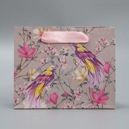 Пакет крафтовый горизонтальный Птицы, S 15 12 5.5 см - Дарите счастье фото 2