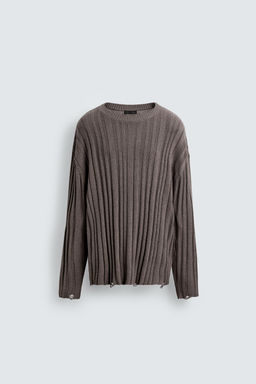 RIBBED OPEN-KNIT SWEATER - Zara фото 8