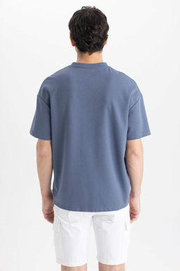 Удобная футболка с круглым вырезом и принтом из плотной ткани с короткими рукавами и принтом - Defacto фото 11