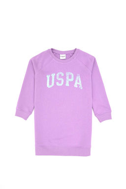 K_z _ocuk Lila _rme Elbise Sepette S_rpriz _ndirim